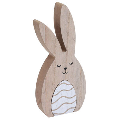 Easter Wooden Bunny & Egg Decoration: Assorted image number 1