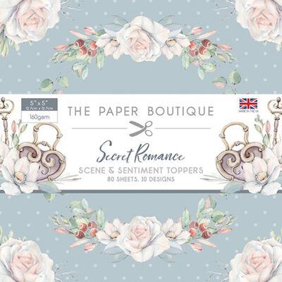 Secret Romance Scene and Sentiment Toppers Pad - 5x5 Inch image number 1