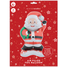 Air Filled Foil Santa Balloon: 47cm x 85cm image number 1