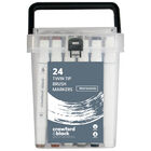 Crawford & Black Twin Tip Brush Markers: Pack of 24 image number 1