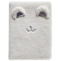 Dream Pop White Bear A5 Fur Notebook