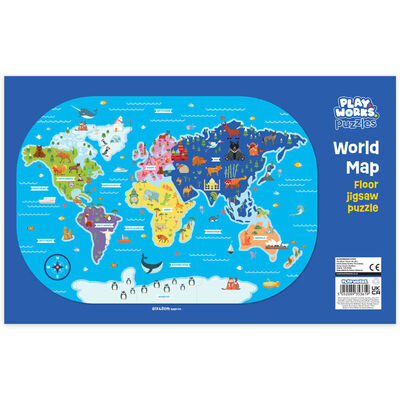 PlayWorks World Map Floor Jigsaw Puzzle image number 2