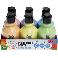 Ready Mixed Pastel Paints: Pack of 6