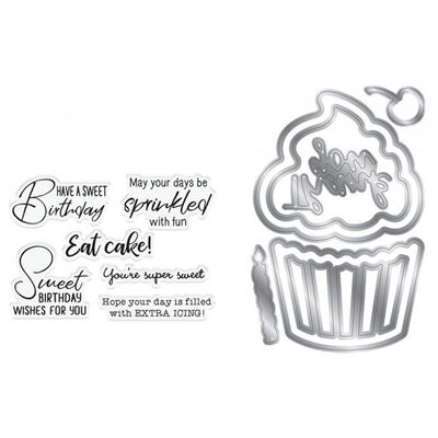 Gemini Shaker Card Stamp and Die Set - Sweet Birthday image number 2