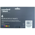 Crawford & Black Neon Acrylic Paints: Pack of 6 image number 3