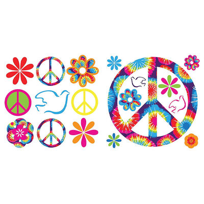 Tie Dye Peace Wall Stickers image number 1