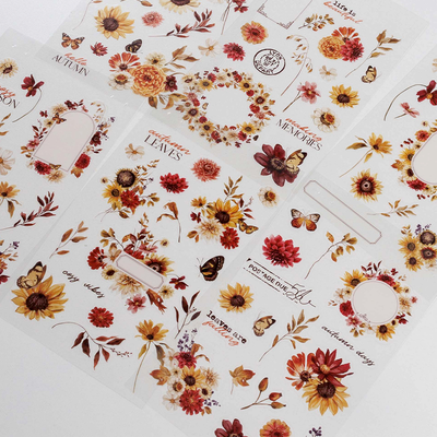 Autumnal Wildflower Clear Stickers: Pack of 100 image number 3