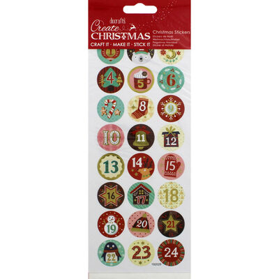 Christmas Advent Foil Stickers image number 1