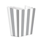 5 Silver Striped Paper Popcorn Favour Boxes image number 2