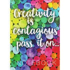 A4 Casebound Creativity Contagious Plain Notebook image number 1