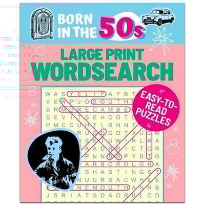 Born in the 50s Large Print Wordsearch image number 1
