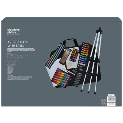 Crawford & Black 140 Piece Art Studio Set with Easel image number 3