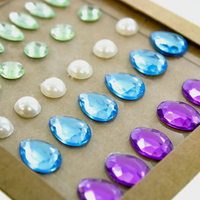 Assorted Teardrops Gem Stickers: Pack of 40