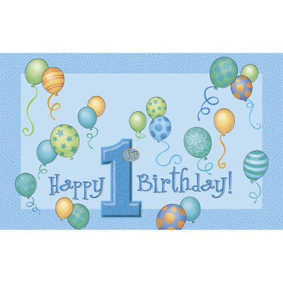 Blue 1st Birthday High Chair Decoration Kit image number 4
