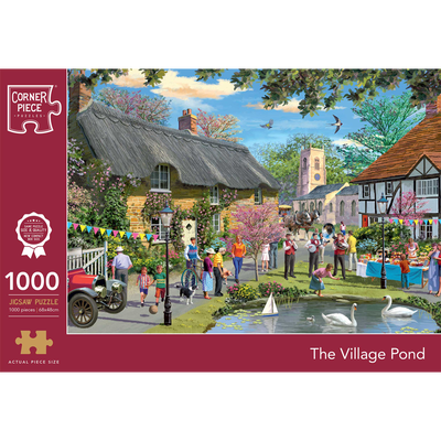 The Village Pond 1000 Piece Jigsaw Puzzle image number 1