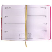 A5 Padded Pink 2022-2023 Week to View Academic Diary