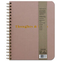 Faux Leather Thoughts & Ideas Wiro Journal Notebook