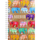 A4 Wiro Colour Elephants Lined Notebook image number 1