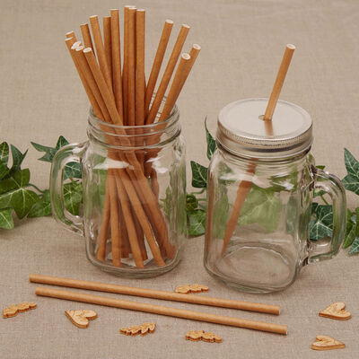 Brown Paper Straws - 25 Pack image number 2