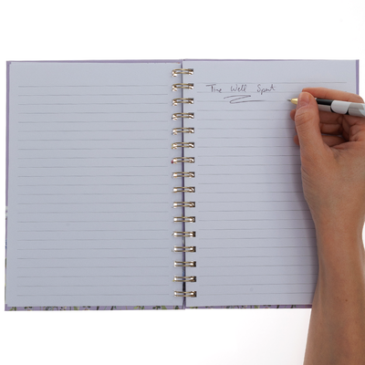 A5 Wiro Purple Wildflower Notebook image number 3