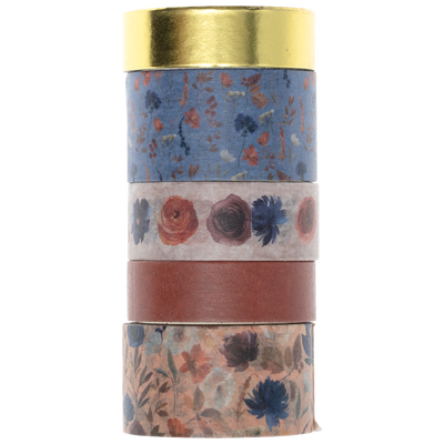 Autumn Bloom Washi Tape: Pack of 5 image number 1