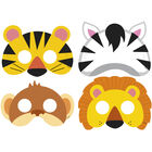 Animal Jungle Paper Party Masks - 8 Pack image number 2
