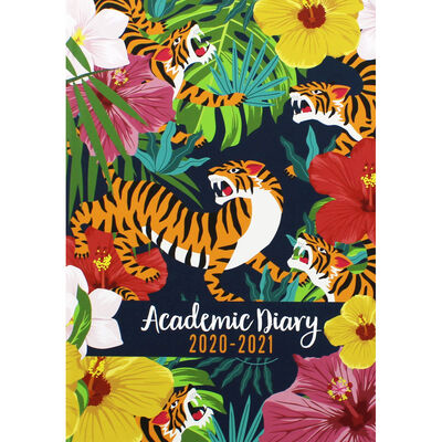 A5 Tiger Brights Week to View 2020-21 Academic Diary image number 1