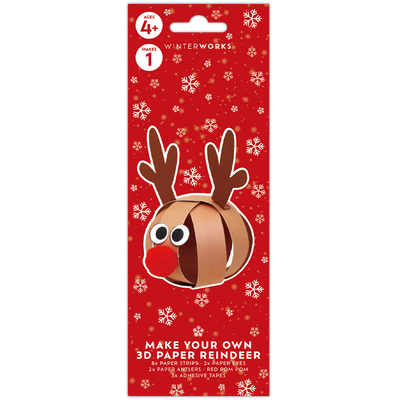 Make Your Own 3D Paper Reindeer Kit Bundle image number 2