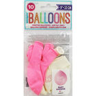 Pink White Baby Shower Latex Balloons - 10 Pack image number 1
