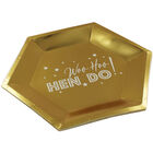 Gold Hen Do Hexagonal Paper Plates - 8 Pack image number 2