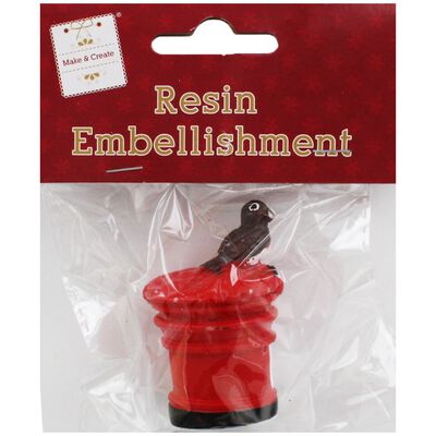 Robin Postbox Resin Embellishment image number 1