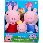 Peppa Pig, George and Evie Plush Toys: Pack of 3 image number 1