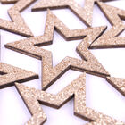Gold Glittered Wooden Stars: Pack of 8 image number 2
