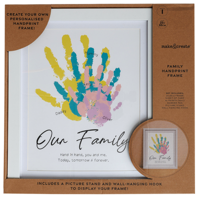 Family Handprint Frame 25 x 30cm image number 1