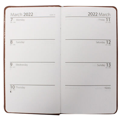 Square Panel 2022 Week to View Slim Pocket Diary: Assorted image number 2