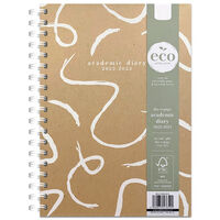 B5 Kraft Squiggle 2022-2023 Day to View Academic Diary