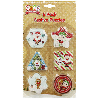 6 Mini Festive Puzzles: Assorted From 0.50 GBP | The Works