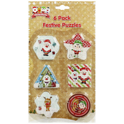 6 Mini Festive Puzzles: Assorted image number 1