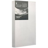 Crawford & Black Stretched Canvases: Pack of 3