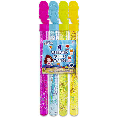 Mermaid Bubble Wands: Pack of 4 image number 1