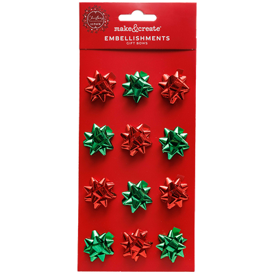 Christmas Gift Bow Embellishments: Pack of 12 image number 1