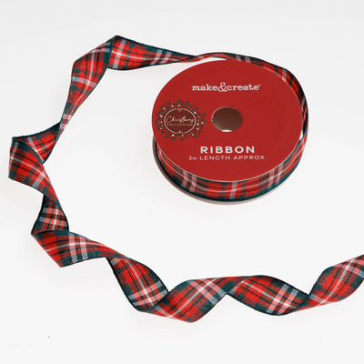 Tartan Satin Ribbon 3m image number 2