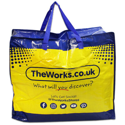 The Works Reusable Zip Shopping Bag image number 2
