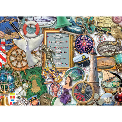 Nautical Tabletop 500 Piece Jigsaw Puzzle image number 2