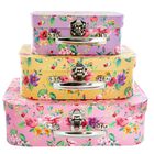 Vintage Floral Storage Suitcases: Set of 3 image number 1