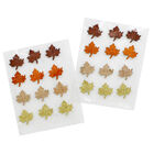 Autumnal Glitter Leaf Shaped Stickers - 2 Packs image number 1