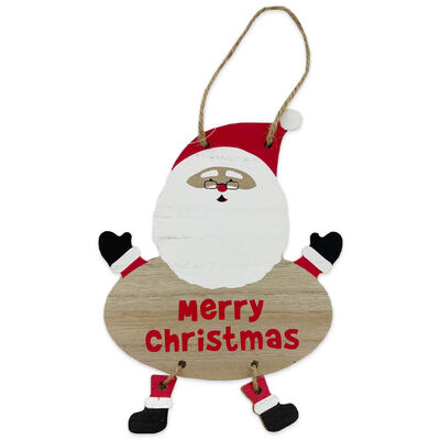Wooden Christmas Santa Hanging Sign image number 1