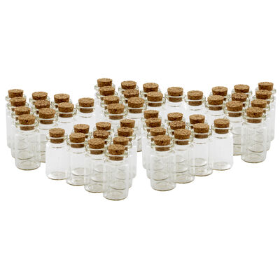 Mini Craft Glass Bottles - 50 Pack image number 3
