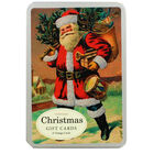 8 Vintage Christmas Cards in Tin - Santa with Drum image number 1