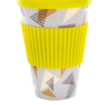 Retro Diamond Bamboo Eco Travel Mug image number 2